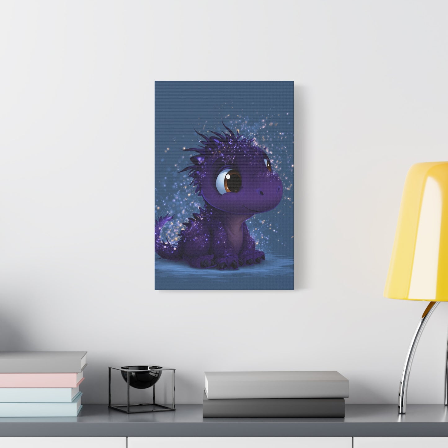 Whimsical Dragon Canvas Art, Cute Nursery Decor, Fantasy Wall Decor, Kids Room Art, Magical Home Gift, Birthday Gift
