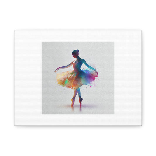 Canvas Print - Beautiful Ballerina with Color Splash - Perfect for a Little Dancer's Room