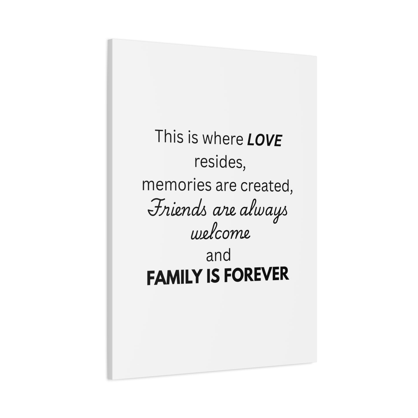 Love Family Canvas Artwork