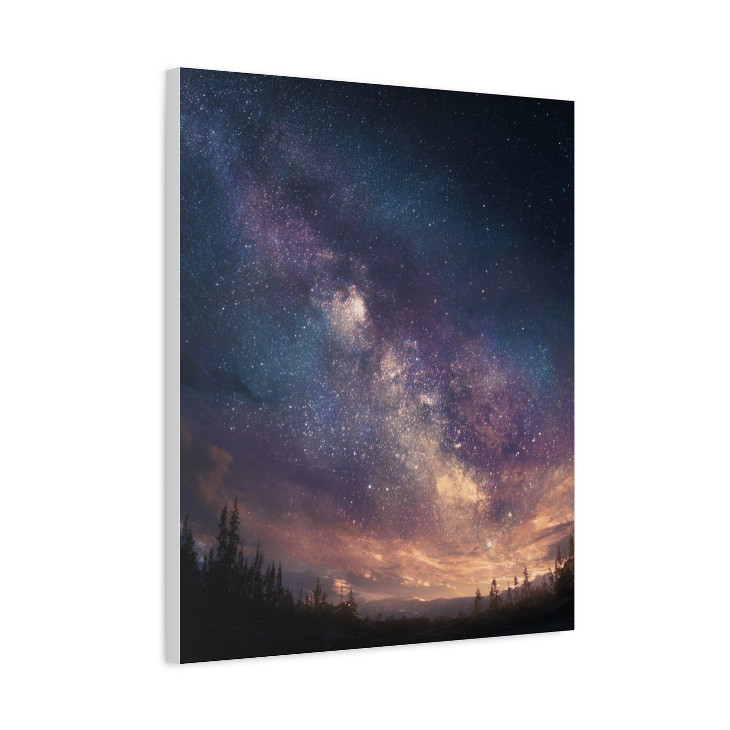 Galactic Night Matte Canvas Print, Cosmic Wall Art for Home Decor, Celestial Decor, Starry Night Art, Space Lover Gift, Bedroom Wall Art
