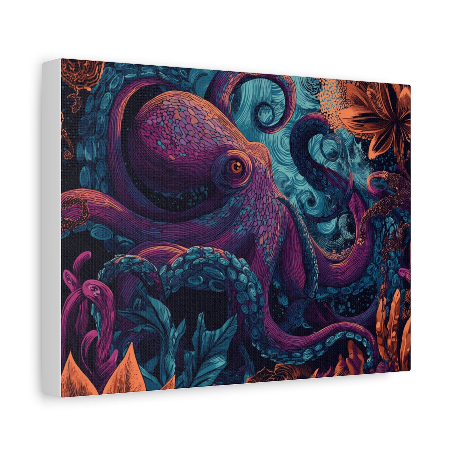 Canvas Wall Art - Colorful Pop Art Style Octopus