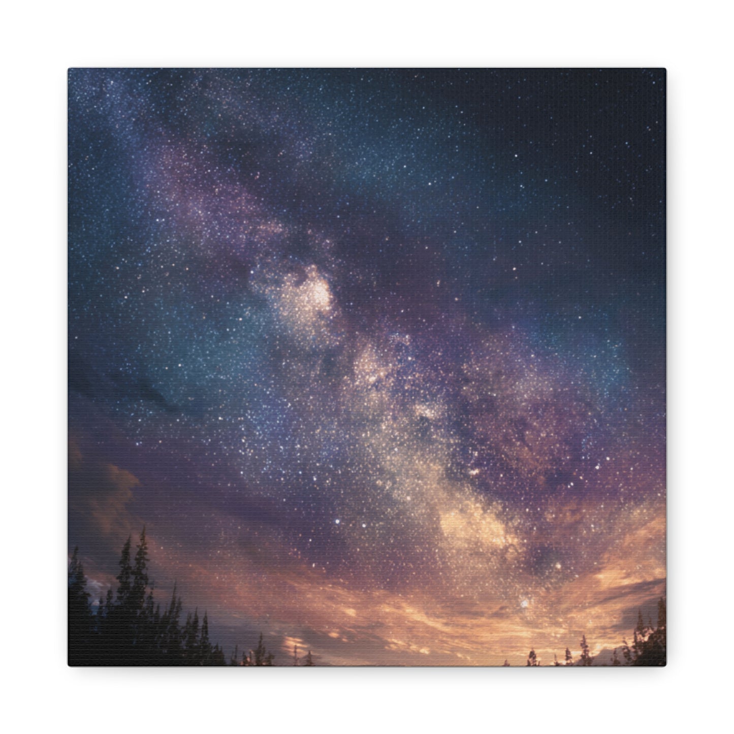 Galactic Night Matte Canvas Print, Cosmic Wall Art for Home Decor, Celestial Decor, Starry Night Art, Space Lover Gift, Bedroom Wall Art