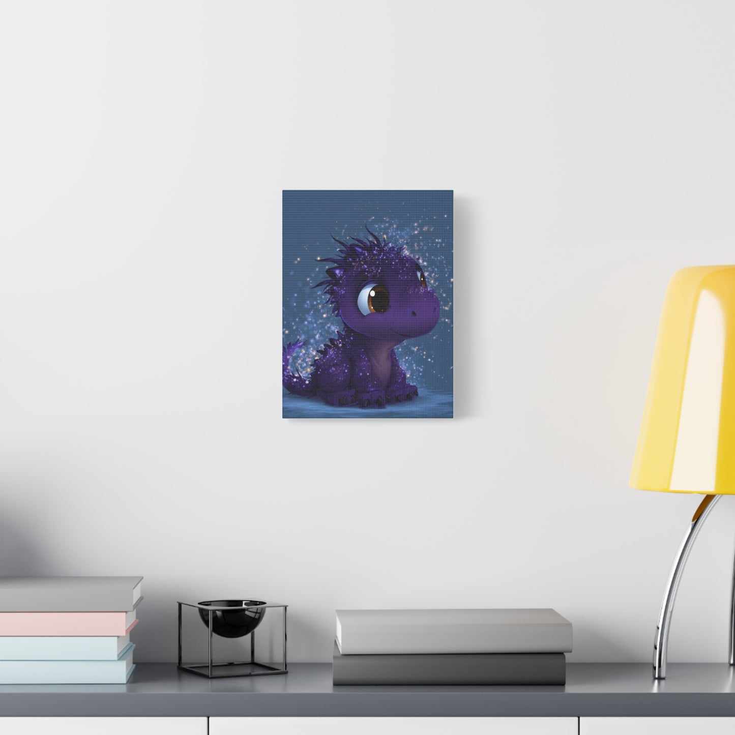 Whimsical Dragon Canvas Art, Cute Nursery Decor, Fantasy Wall Decor, Kids Room Art, Magical Home Gift, Birthday Gift