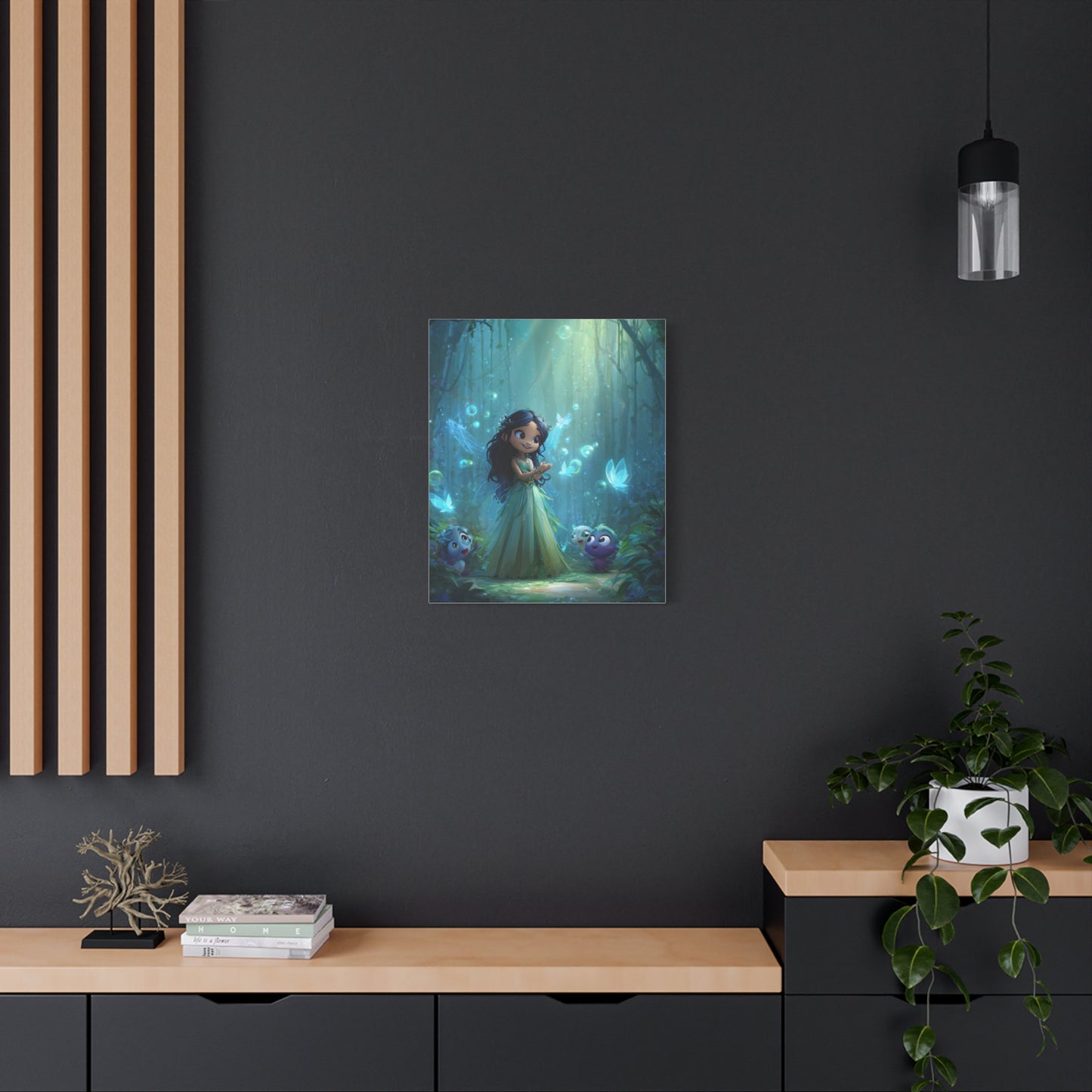 Whimsical Fairy Tale Canvas Wall Art, Enchanted Forest Decor, Fantasy Children's Room Wall Art, Magical Gift for Kids, Home Decor