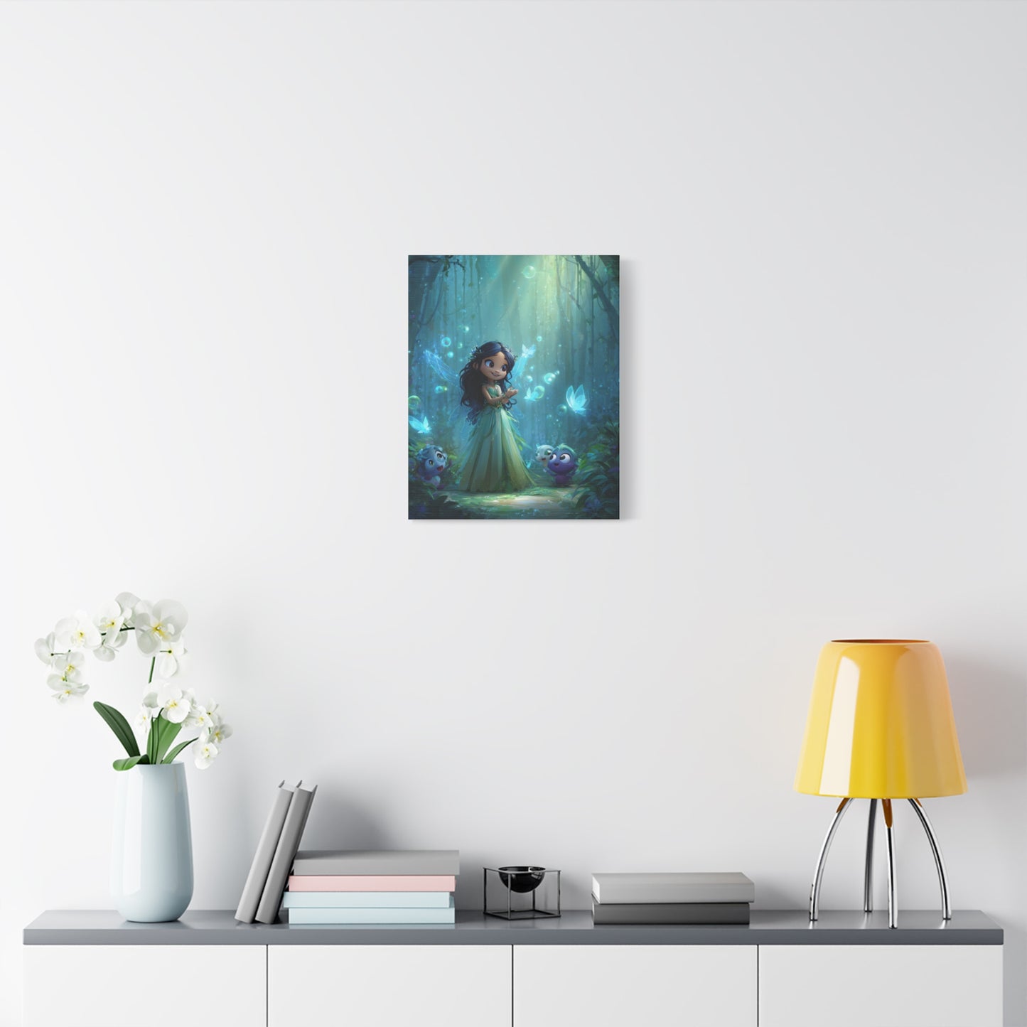 Whimsical Fairy Tale Canvas Wall Art, Enchanted Forest Decor, Fantasy Children's Room Wall Art, Magical Gift for Kids, Home Decor