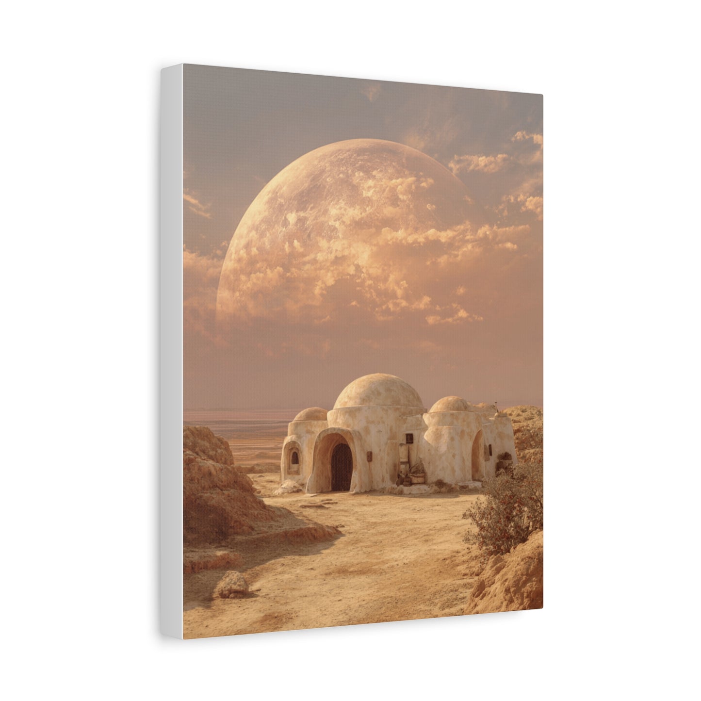 Stretched Canvas Art Print, Matte Wall Decor, Desert Landscape, Home Office Art, Gift for Art Lovers, Space Decor, Unique Wall Art