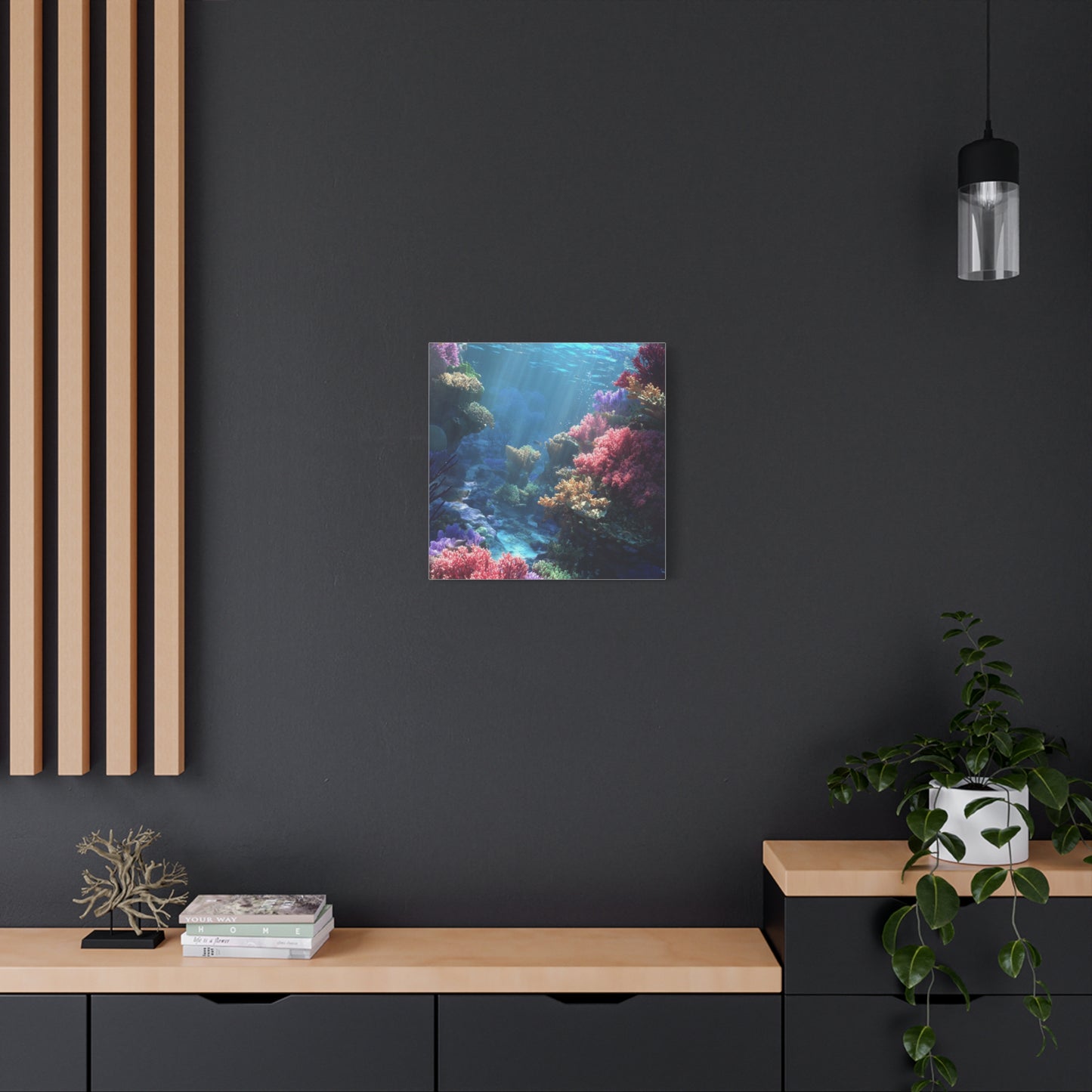 Vibrant Coral Reef Canvas Art, Underwater Decor, Ocean Wall Art, Beach House Decor, Gift for Ocean Lovers