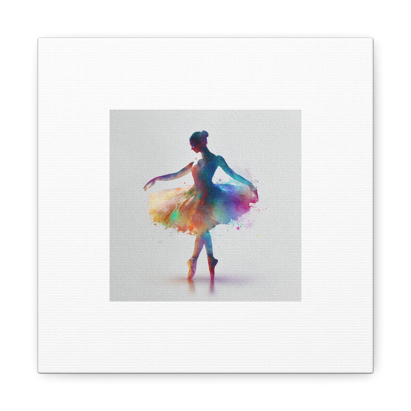 Canvas Print - Beautiful Ballerina with Color Splash - Perfect for a Little Dancer's Room