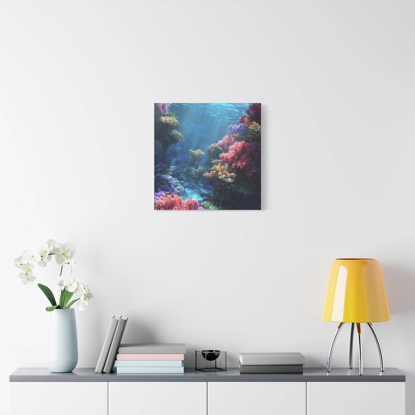 Vibrant Coral Reef Canvas Art, Underwater Decor, Ocean Wall Art, Beach House Decor, Gift for Ocean Lovers