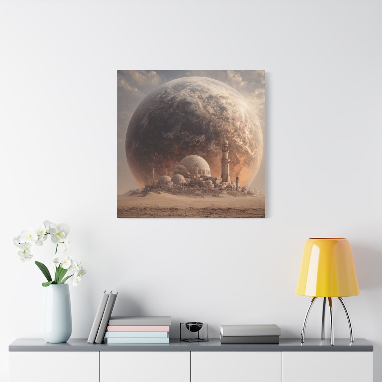 Cosmic Landscape Canvas Art, Wall Decor, Celestial Print, Space Artwork, Home Decoration, Gift for Science Fiction Lovers