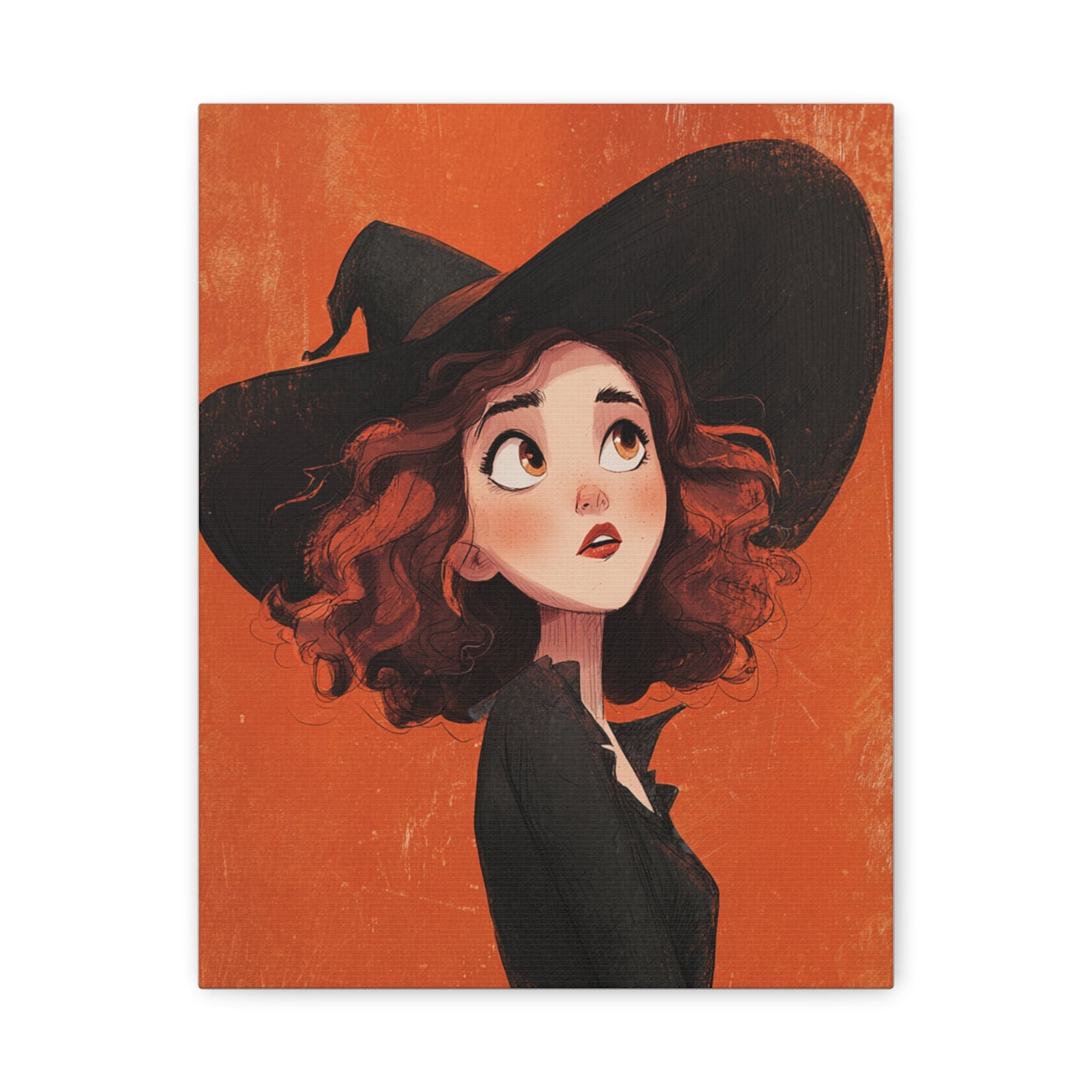 Whimsical Witch Canvas Print, Halloween Decor, Art for Home, Gift for Witches, Fall Wall Art, Magic Lover's Gift