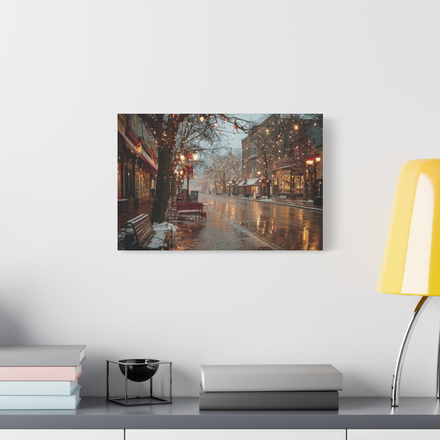 Cozy Winter Canvas Wall Art, Holiday Decor, Home Decoration, Gift for Her, Christmas Vibes, Seasonal Artwork