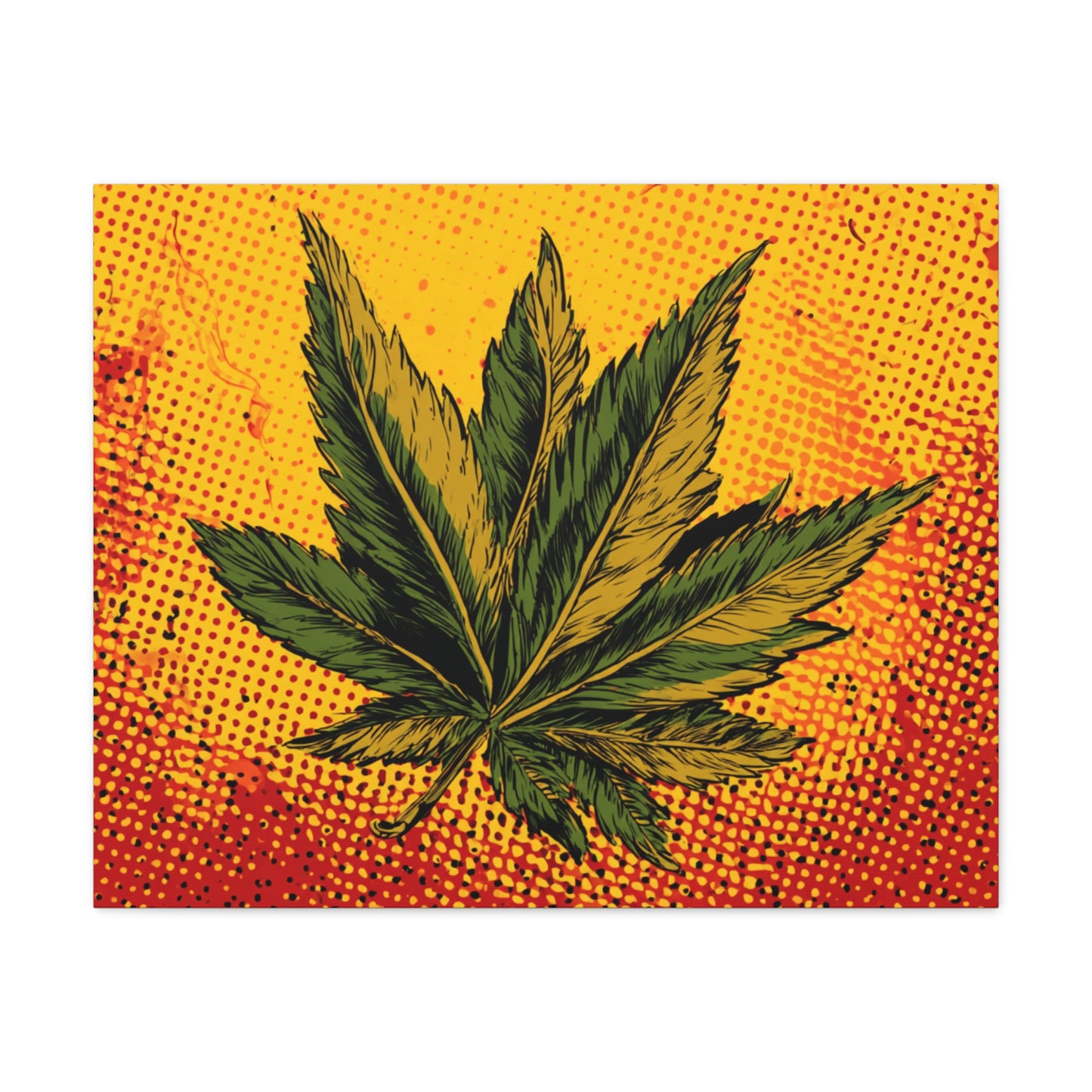 Canvas Print Pop Art Marijuana Leaf