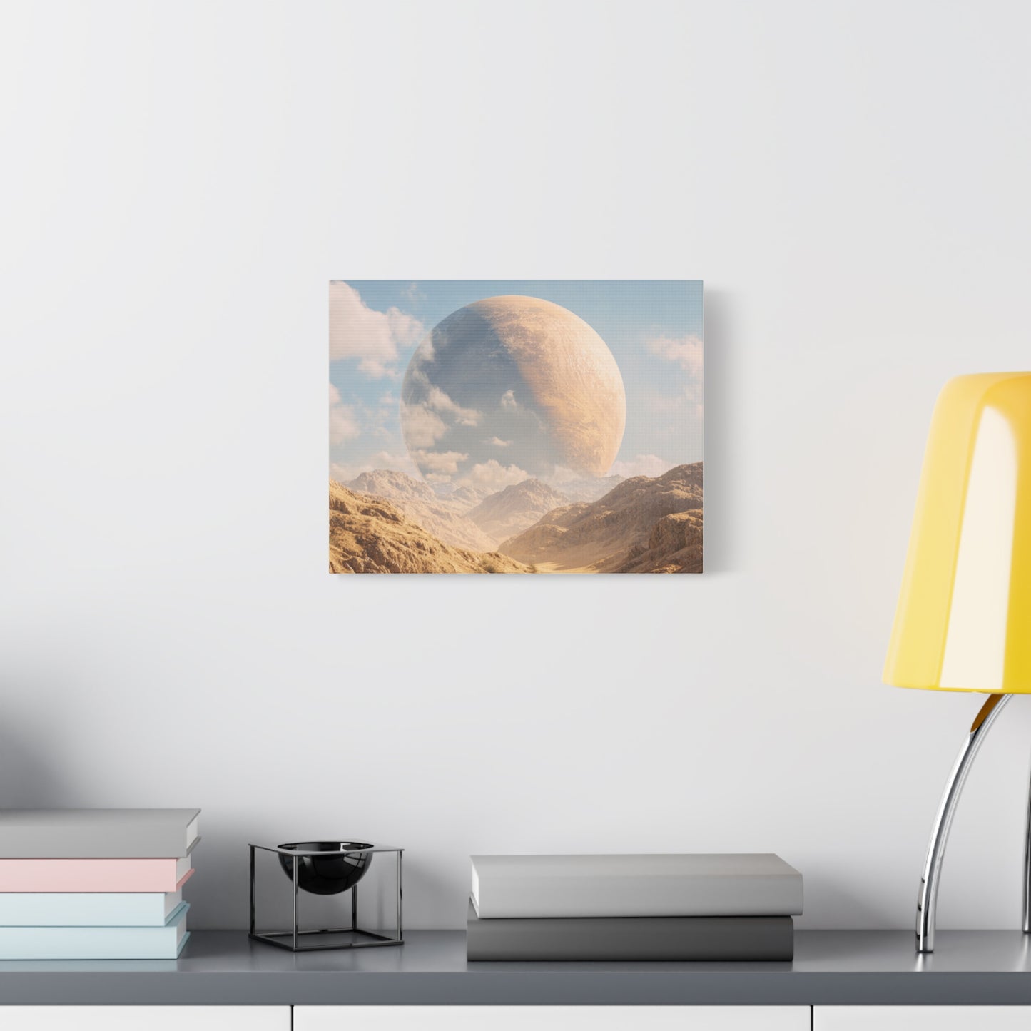 Stretched Canvas Wall Art - Dreamy Planet Landscape, Home Decor, Gallery Wall, Gift for Space Lovers, Nature Theme