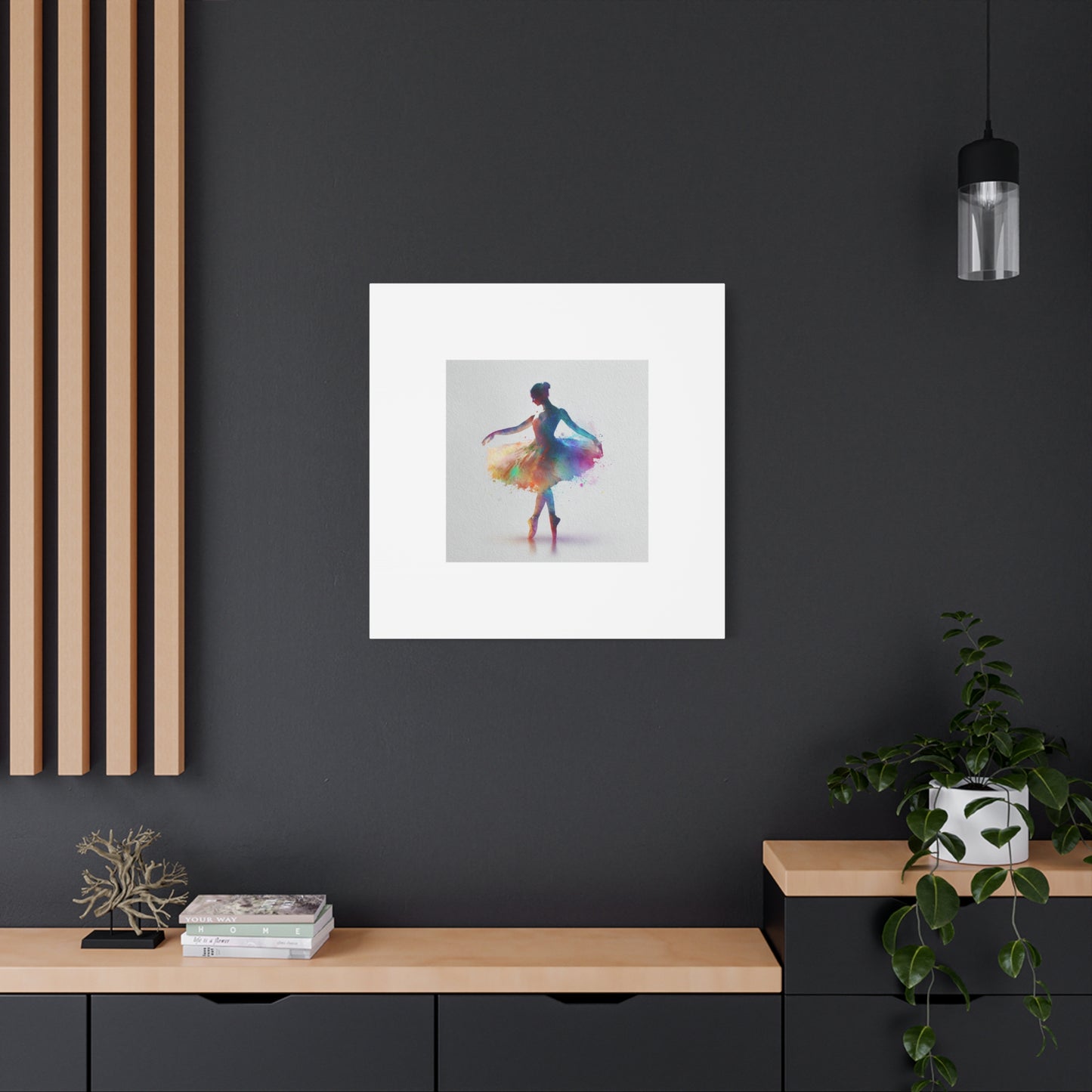 Canvas Print - Beautiful Ballerina with Color Splash - Perfect for a Little Dancer's Room
