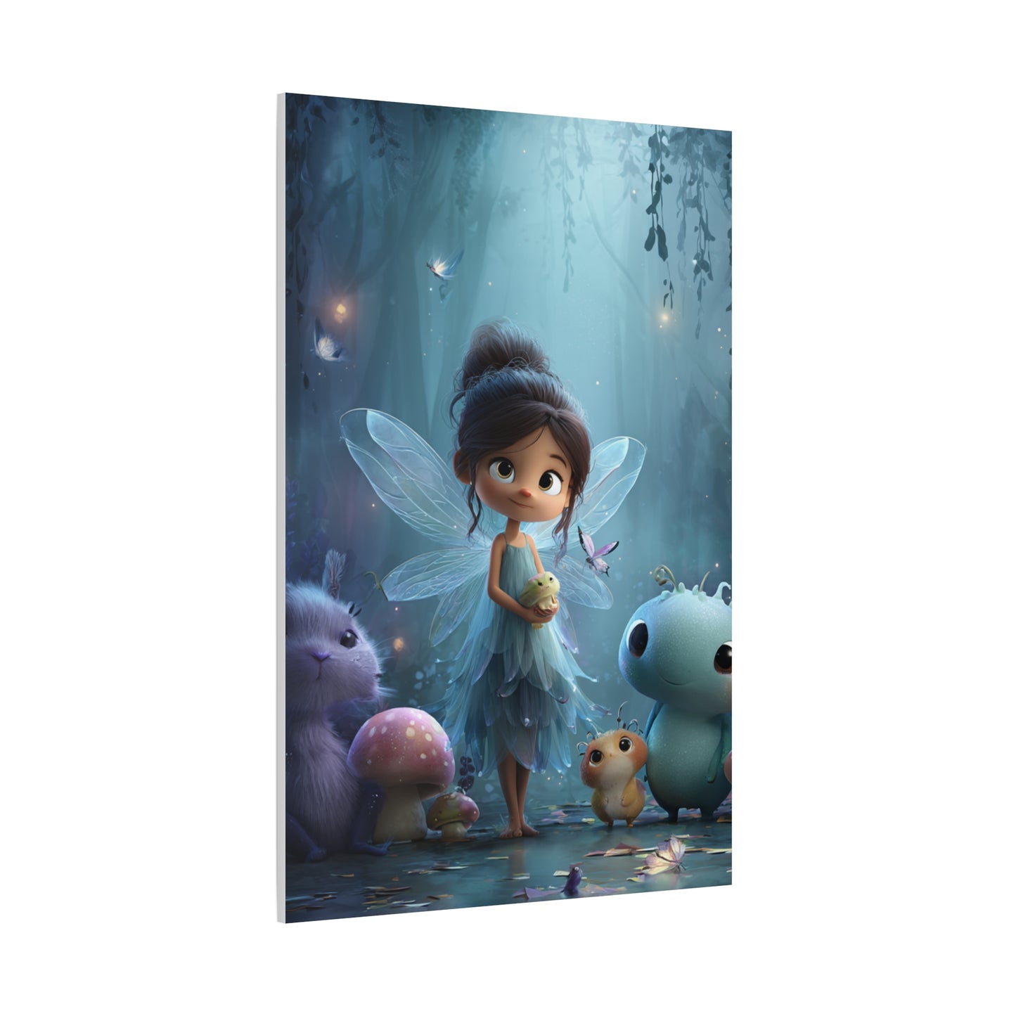 Whimsical Fairy Canvas Art Print, Enchanted Decor for Kids' Rooms, Fantasy Wall Art, Magical Gift for Birthdays, Nursery Decoration
