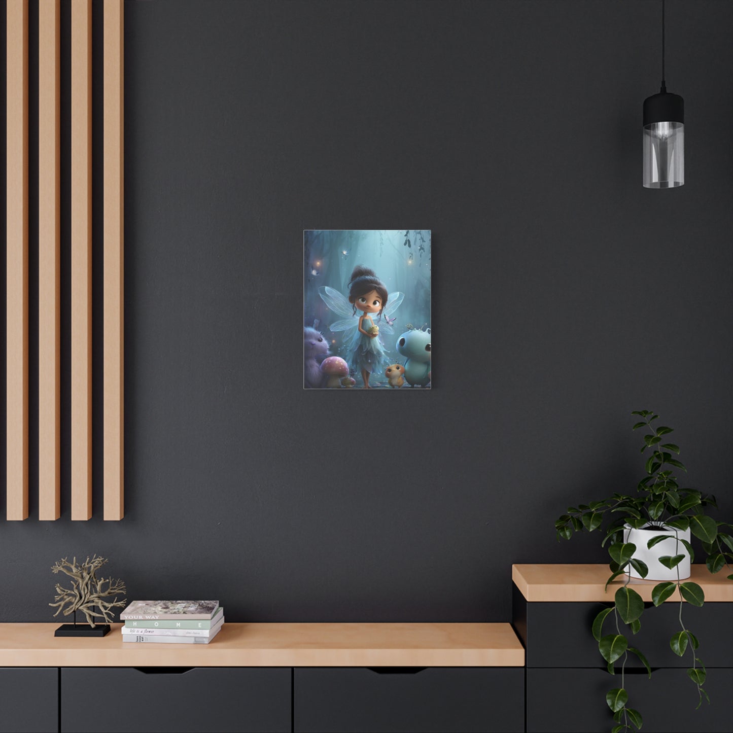 Whimsical Fairy Canvas Art Print, Enchanted Decor for Kids' Rooms, Fantasy Wall Art, Magical Gift for Birthdays, Nursery Decoration