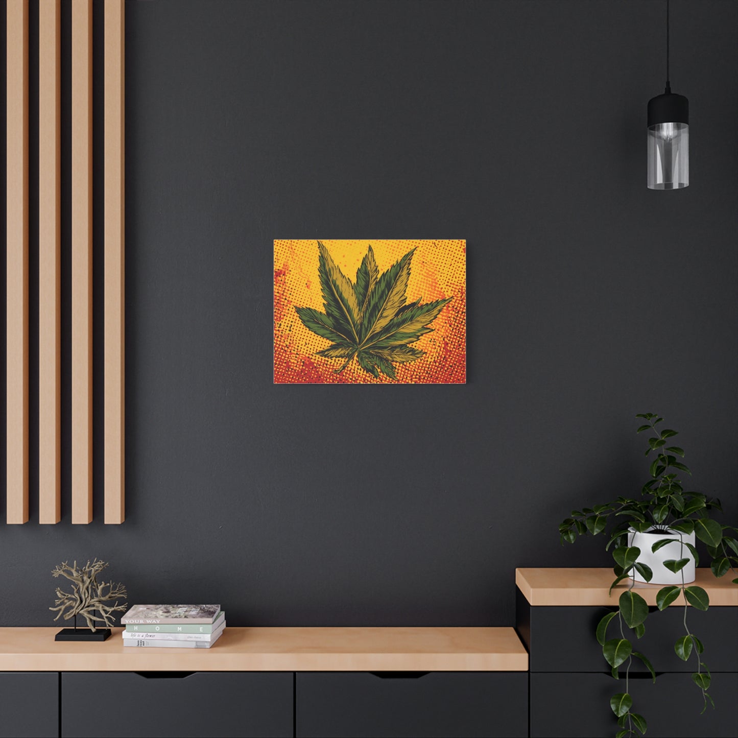 Canvas Print Pop Art Marijuana Leaf