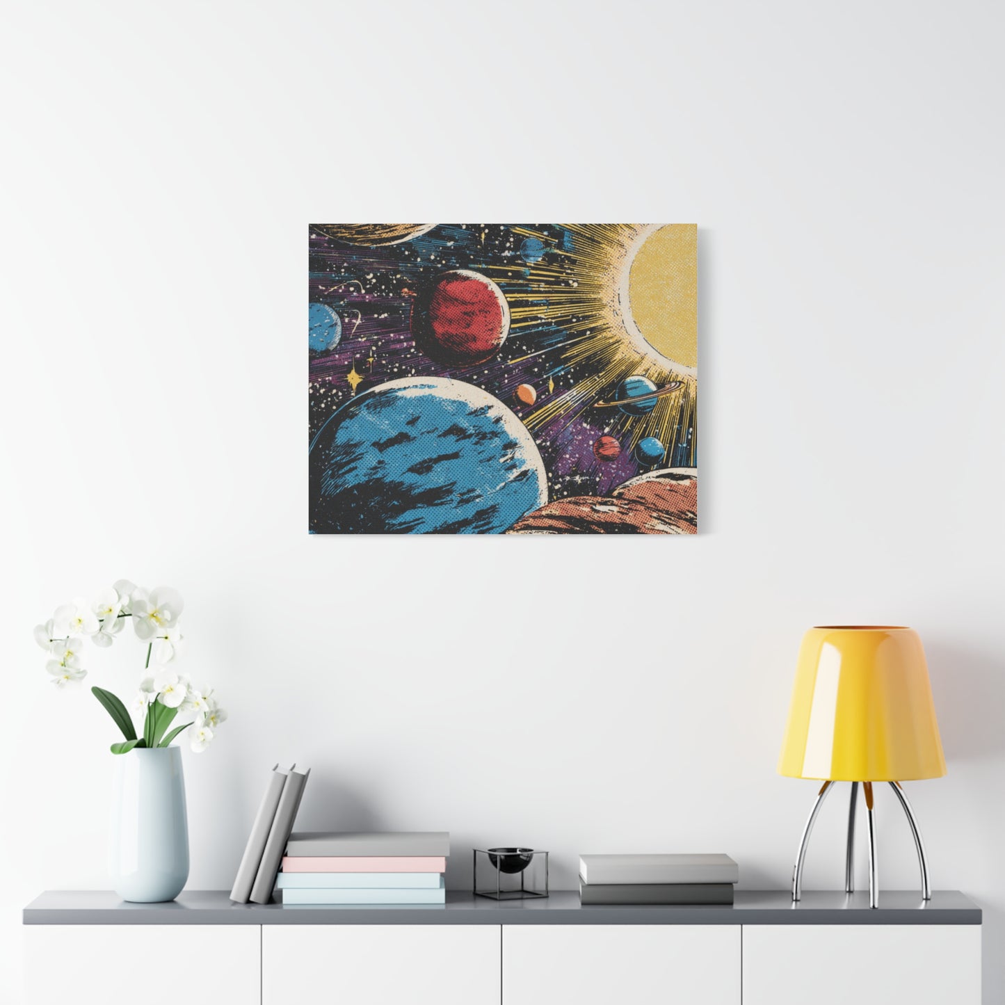 Canvas Print - Comic Book Style Planets
