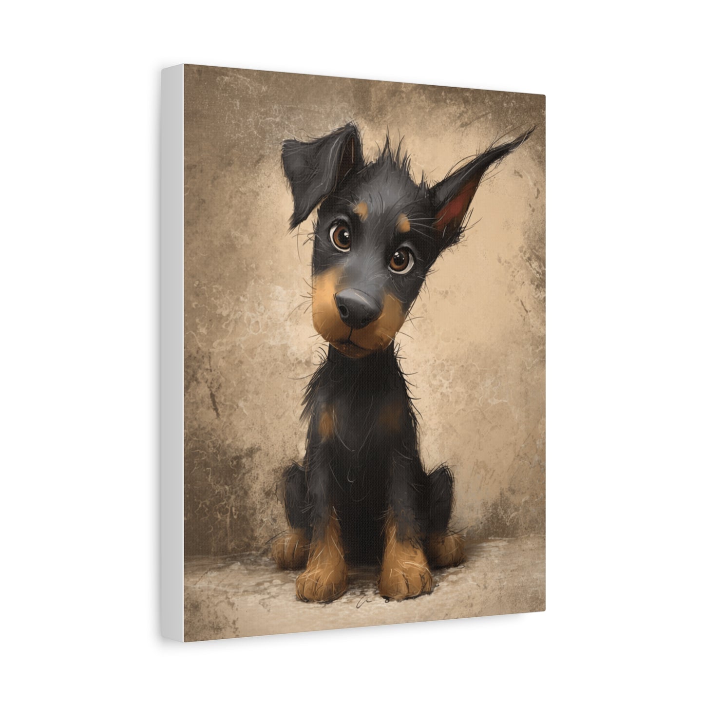 Pet Portrait Canvas, Dog Art Print, Wall Decor, Puppy Lover Gift, Animal Artwork, Home Decoration, Dog Lover Gift