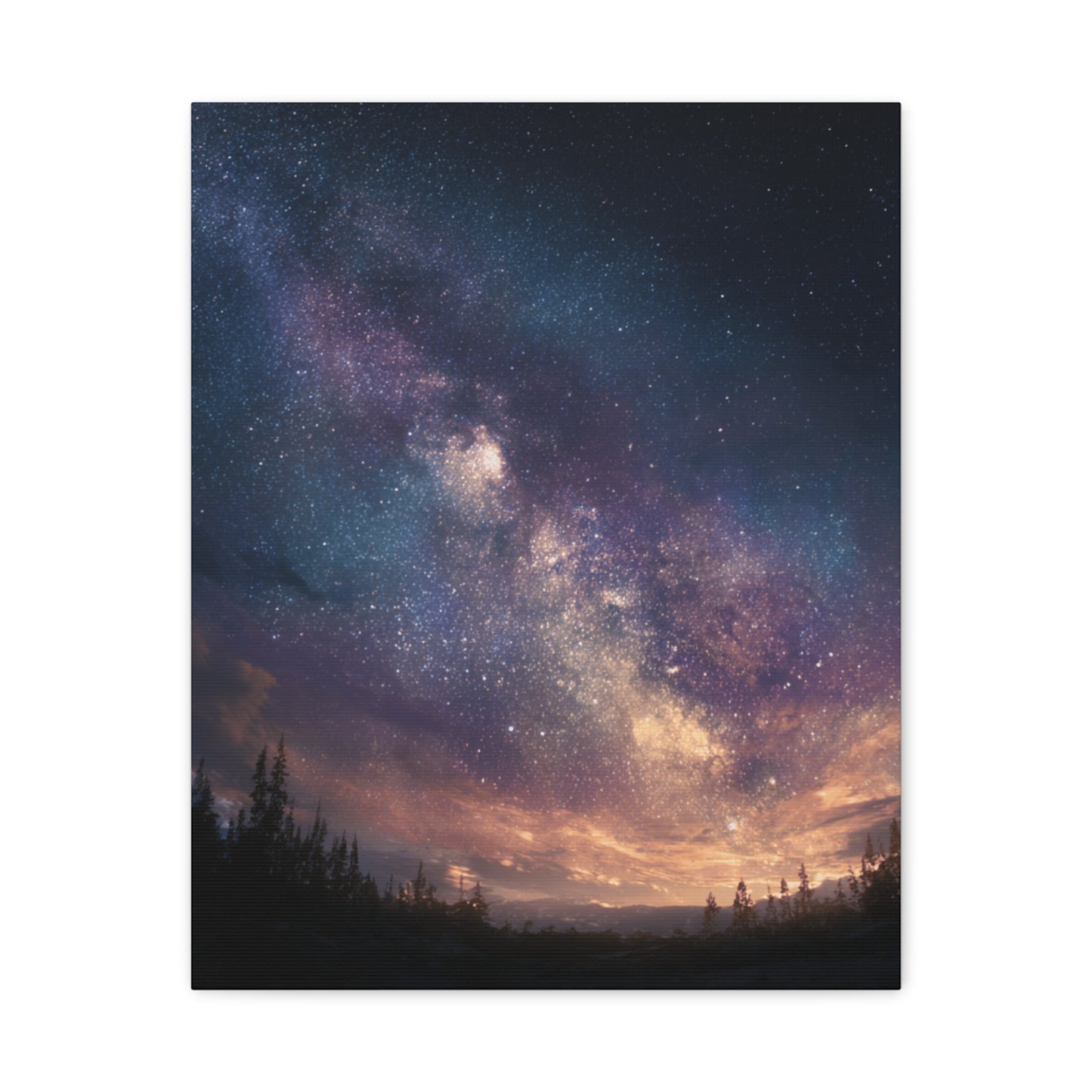 Galactic Night Matte Canvas Print, Cosmic Wall Art for Home Decor, Celestial Decor, Starry Night Art, Space Lover Gift, Bedroom Wall Art
