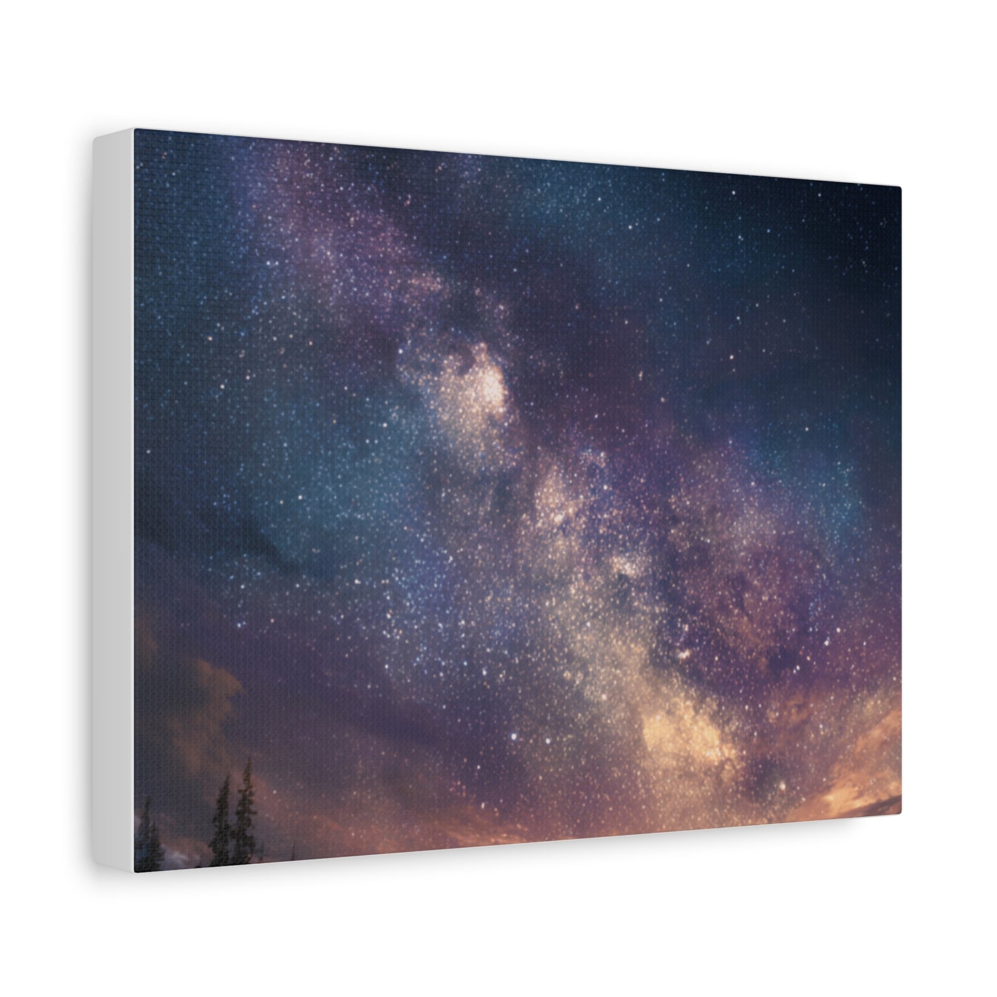 Galactic Night Matte Canvas Print, Cosmic Wall Art for Home Decor, Celestial Decor, Starry Night Art, Space Lover Gift, Bedroom Wall Art