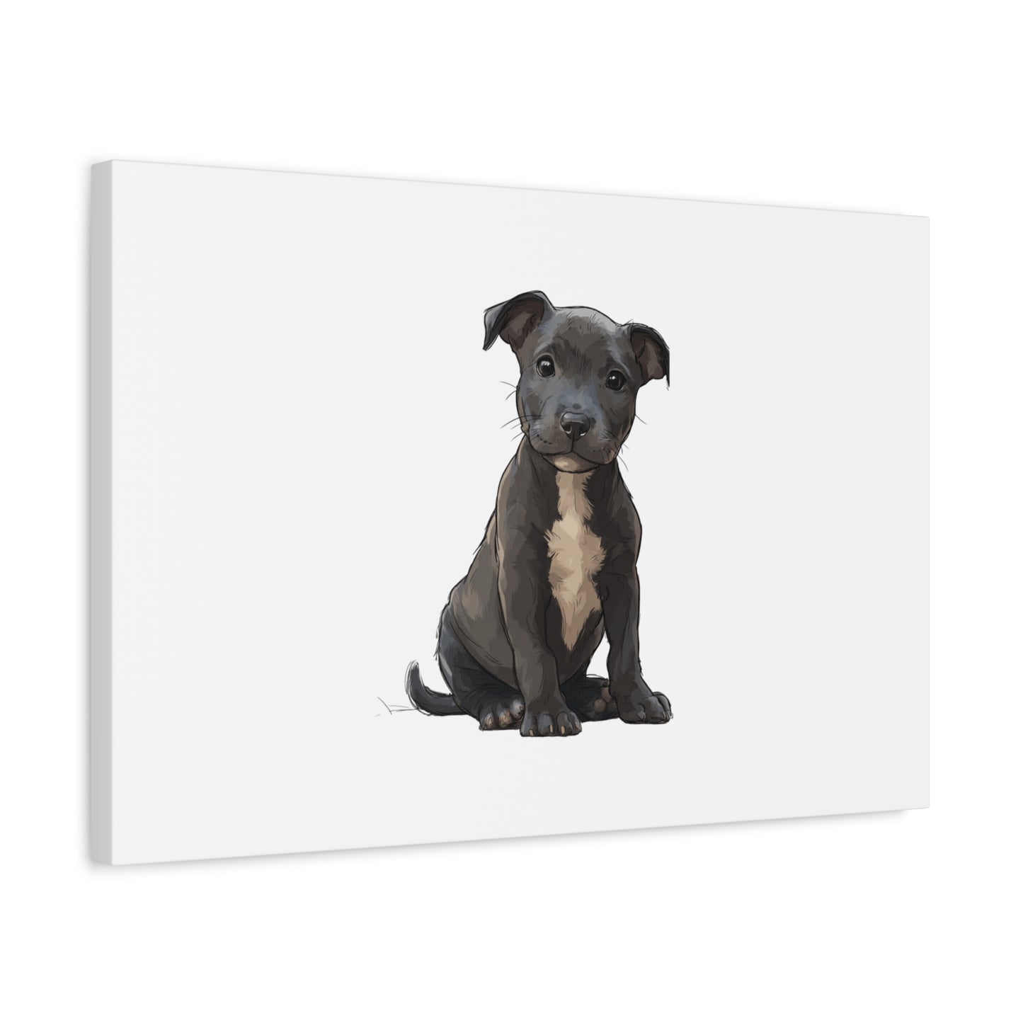 Dog Portrait Canvas Wall Art, Pet Lover Gift, Home Decor, Puppy Artwork, Animal Lover Canvas, Pet Memorial