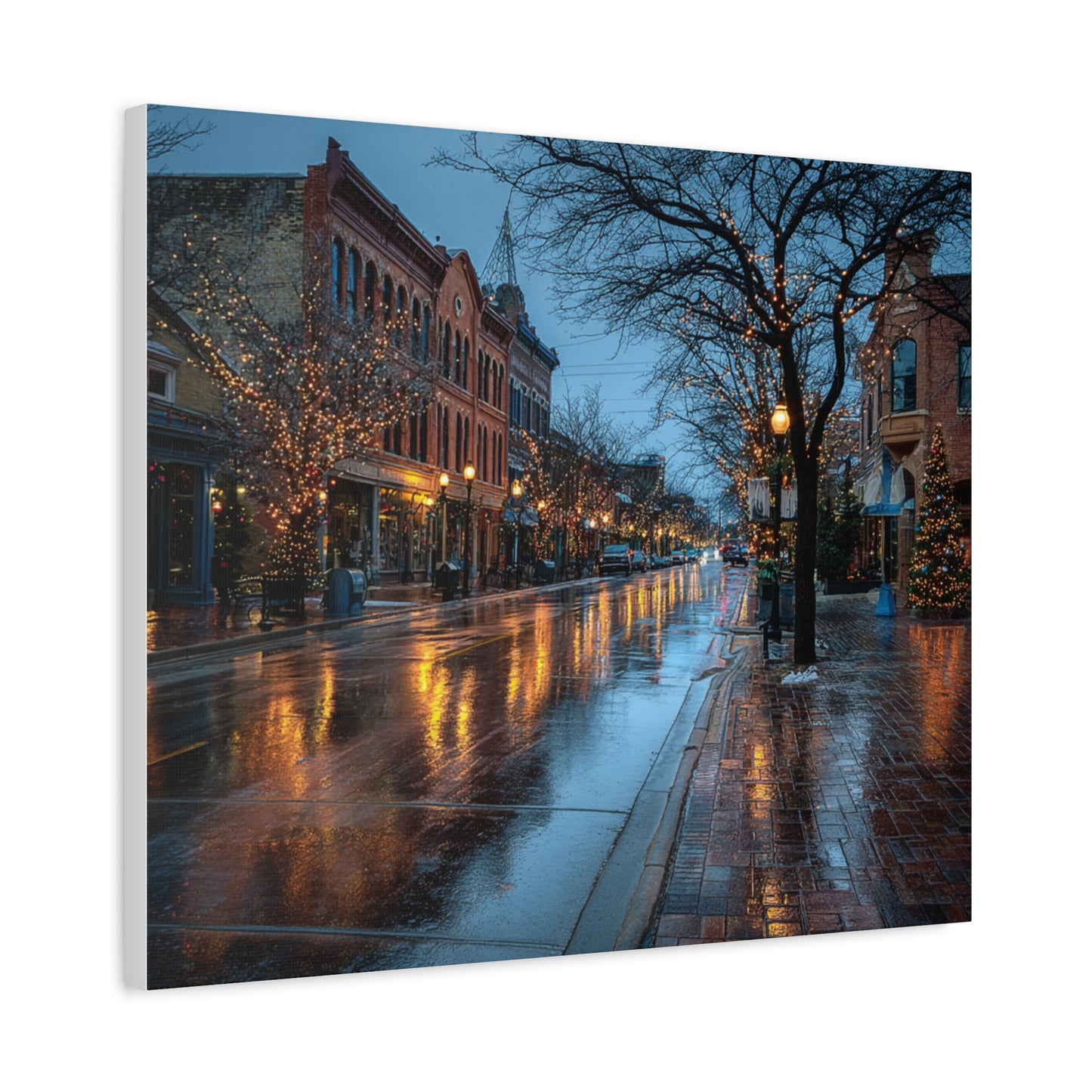 Canvas Print Winter Scene Holland Michigan Christmas