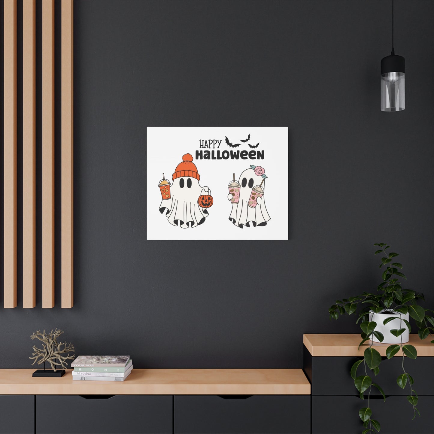 Canvas Print - Adorable Ghost Friends, Happy Halloween