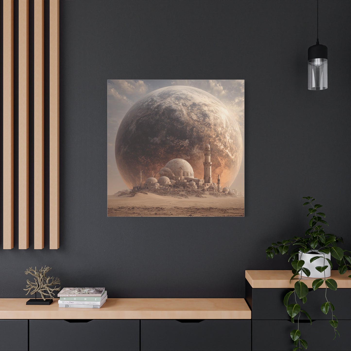Cosmic Landscape Canvas Art, Wall Decor, Celestial Print, Space Artwork, Home Decoration, Gift for Science Fiction Lovers