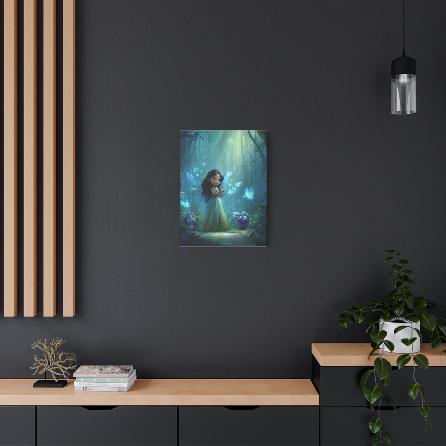 Whimsical Fairy Tale Canvas Wall Art, Enchanted Forest Decor, Fantasy Children's Room Wall Art, Magical Gift for Kids, Home Decor