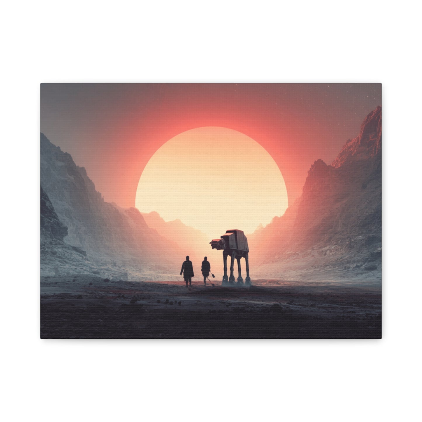 Stretched Canvas Art Print, Sci-Fi Wall Decor, Space Home Decor, Unique Gift for Fans, Movie-Inspired Art