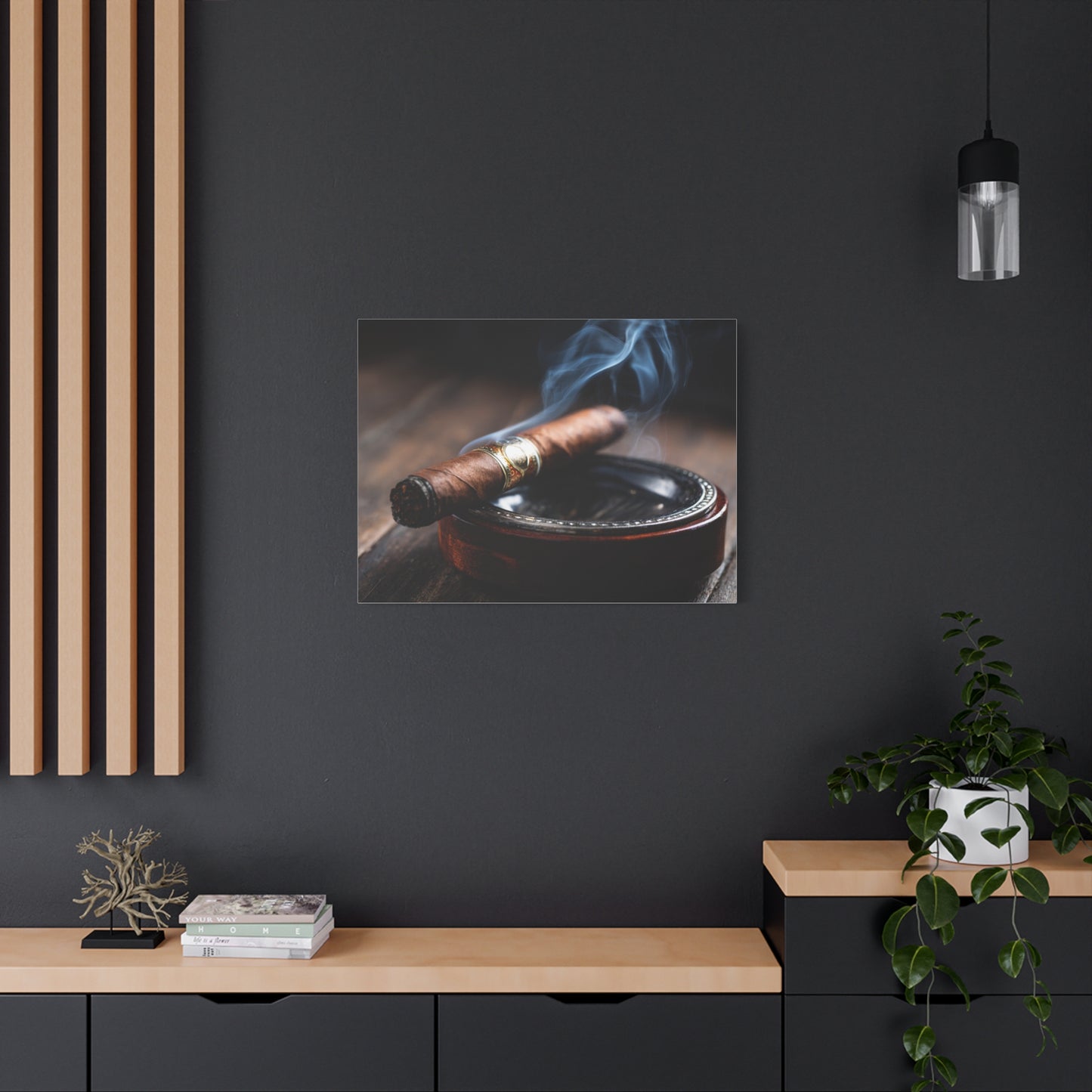 Cigar Smoke Wall Art Canvas