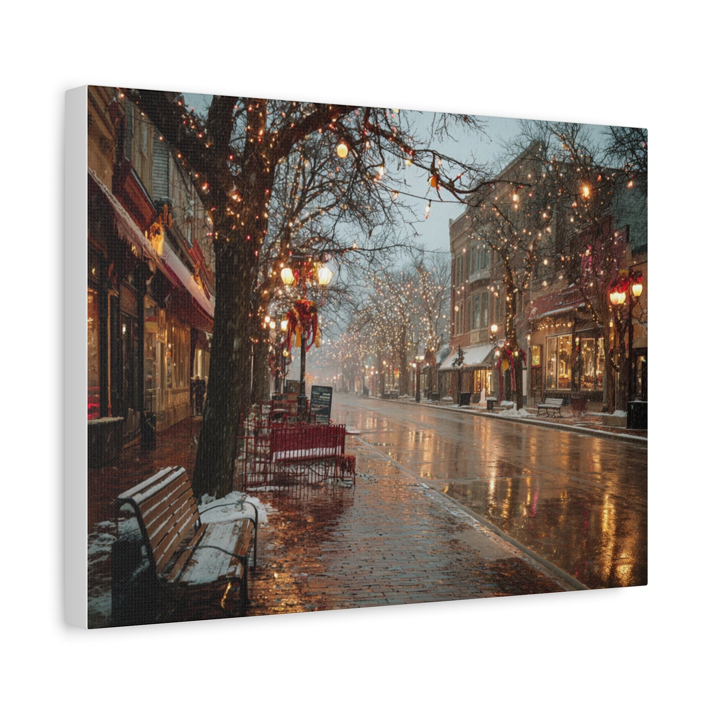 Cozy Winter Canvas Wall Art, Holiday Decor, Home Decoration, Gift for Her, Christmas Vibes, Seasonal Artwork