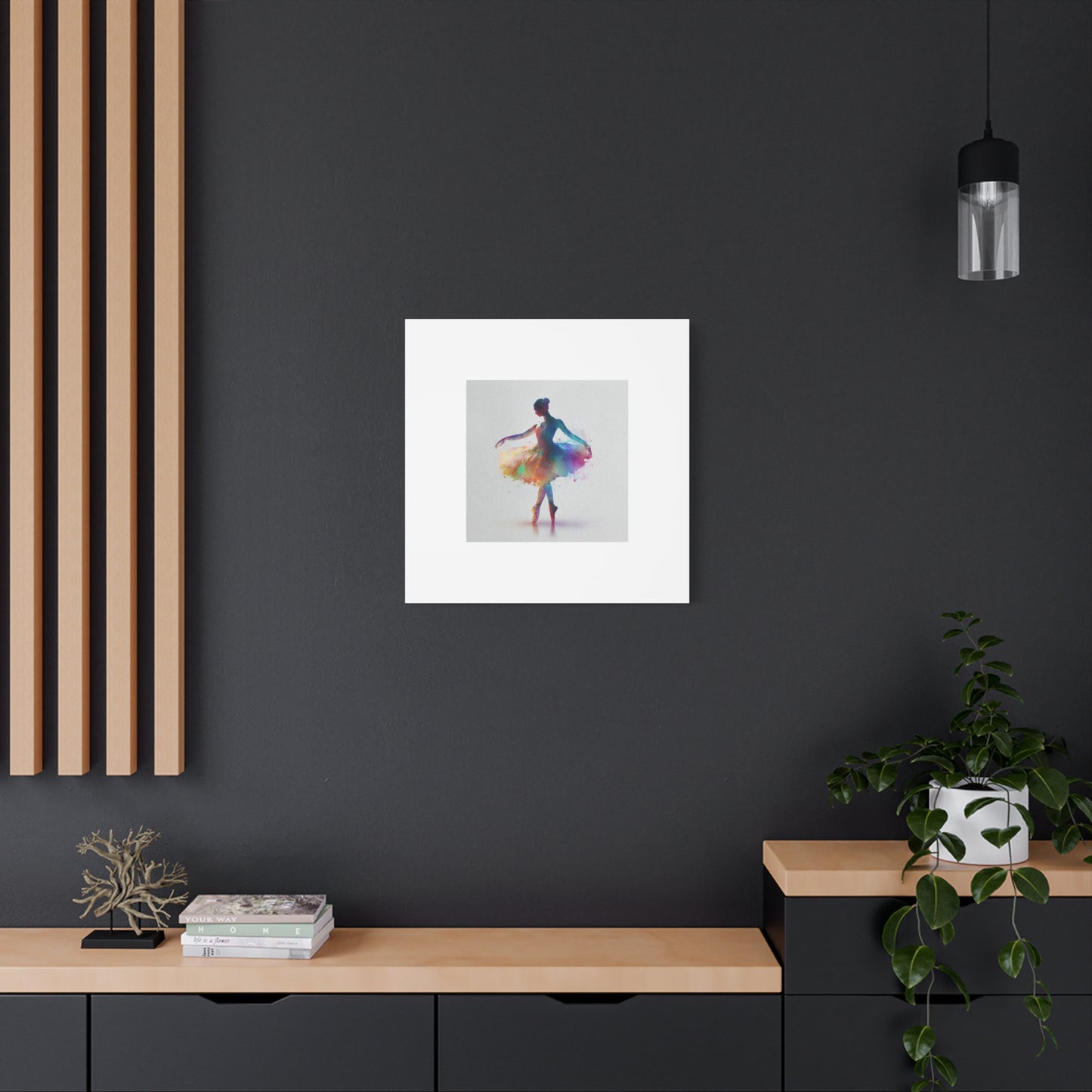 Canvas Print - Beautiful Ballerina with Color Splash - Perfect for a Little Dancer's Room