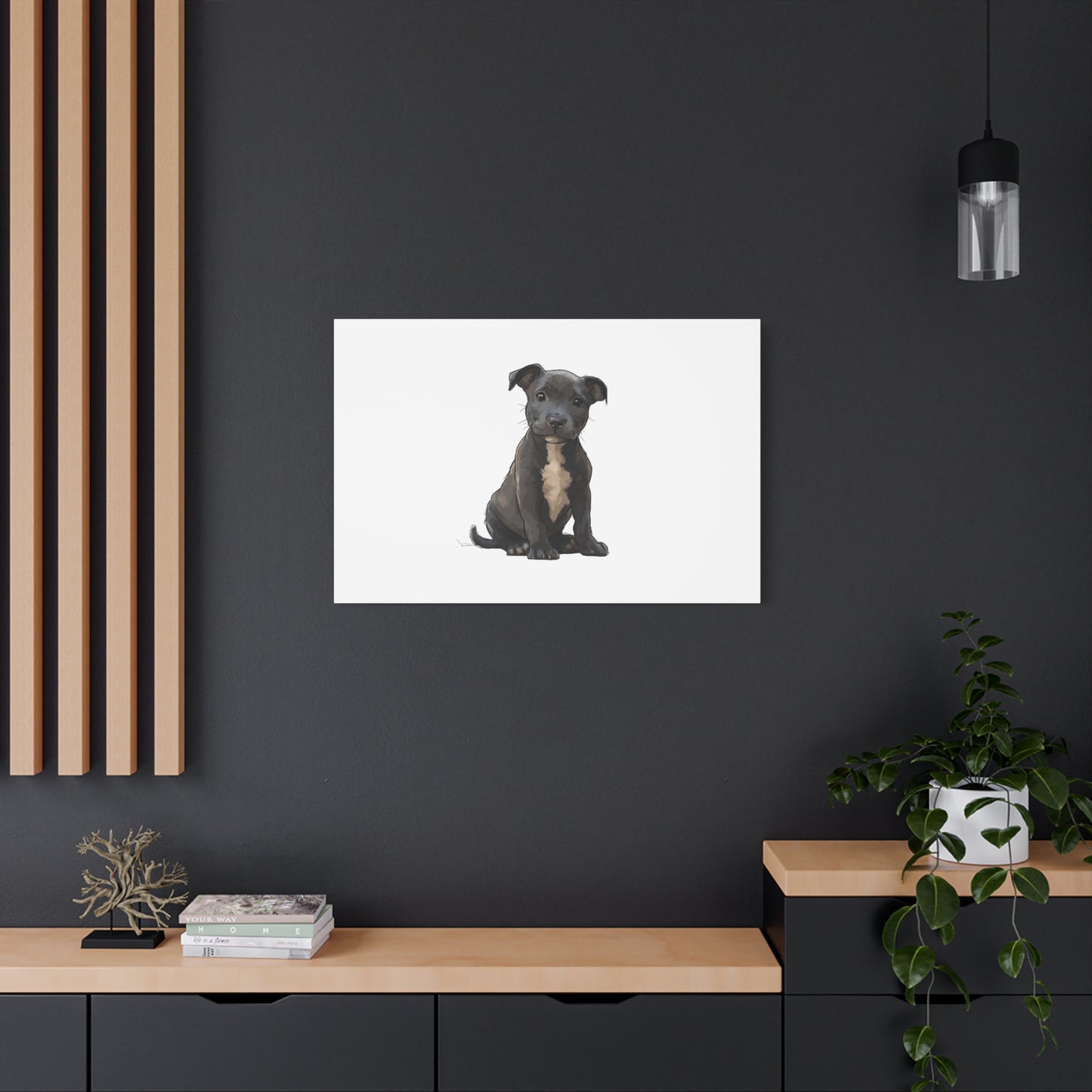 Dog Portrait Canvas Wall Art, Pet Lover Gift, Home Decor, Puppy Artwork, Animal Lover Canvas, Pet Memorial