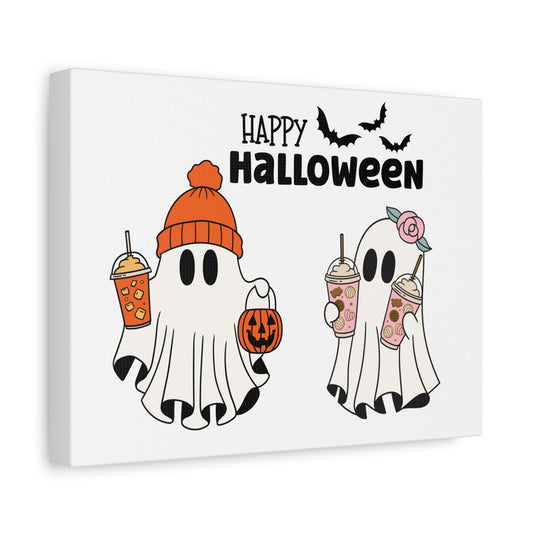 Canvas Print - Adorable Ghost Friends, Happy Halloween