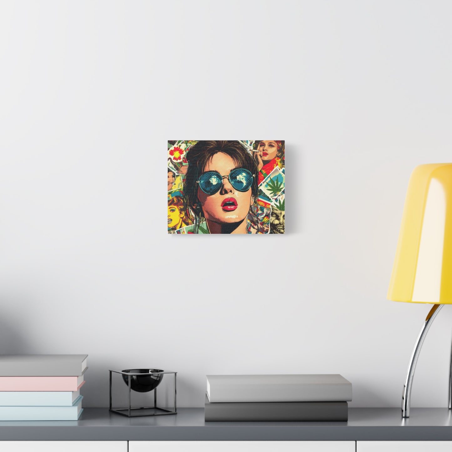 Canvas Art Print: Pop Art Woman 420 Colorful Vivid