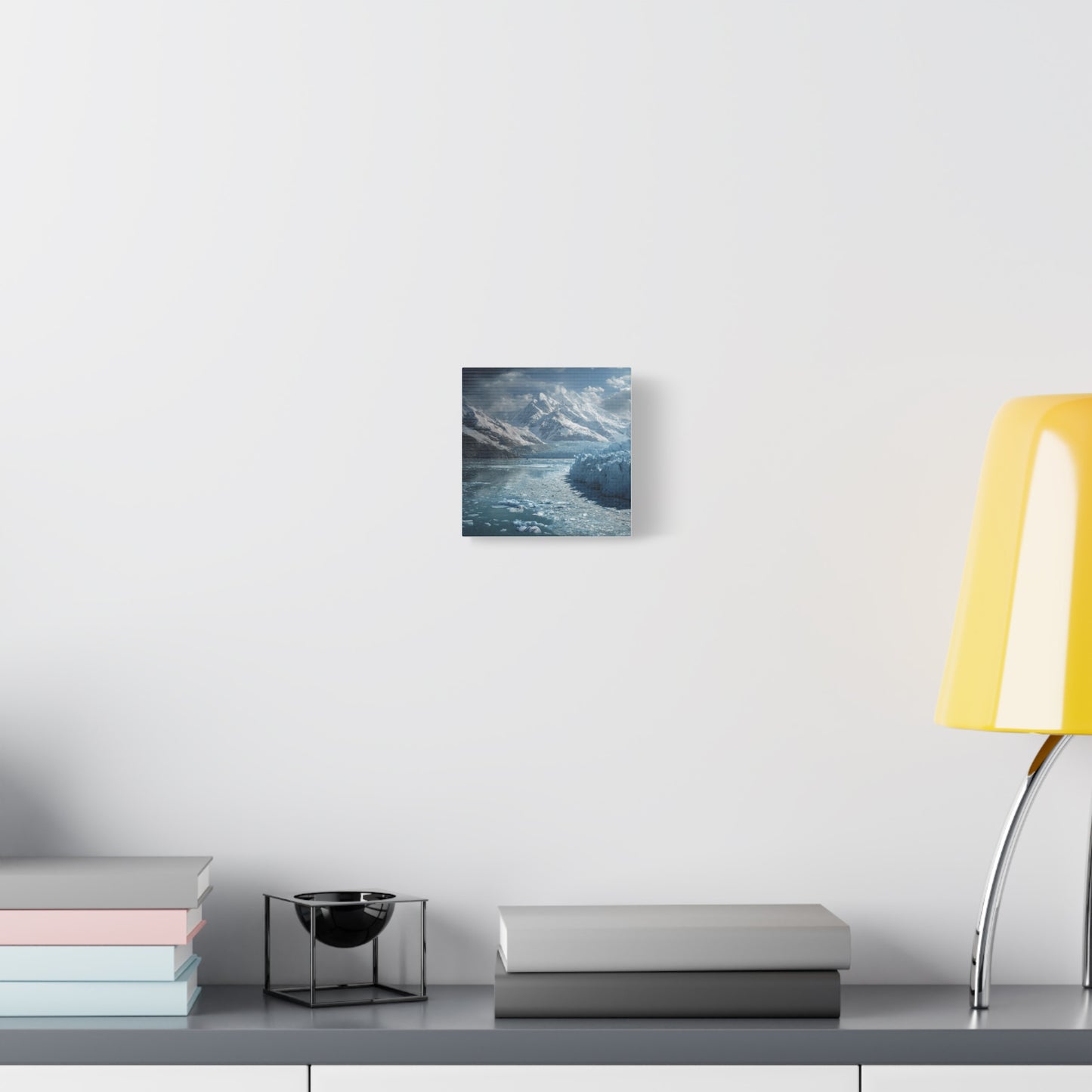 Stretched Canvas Art Print - Serene Glacier Landscape, Wall Decor, Nature Artwork, Gift for Nature Lovers, Home Décor, Winter Scene