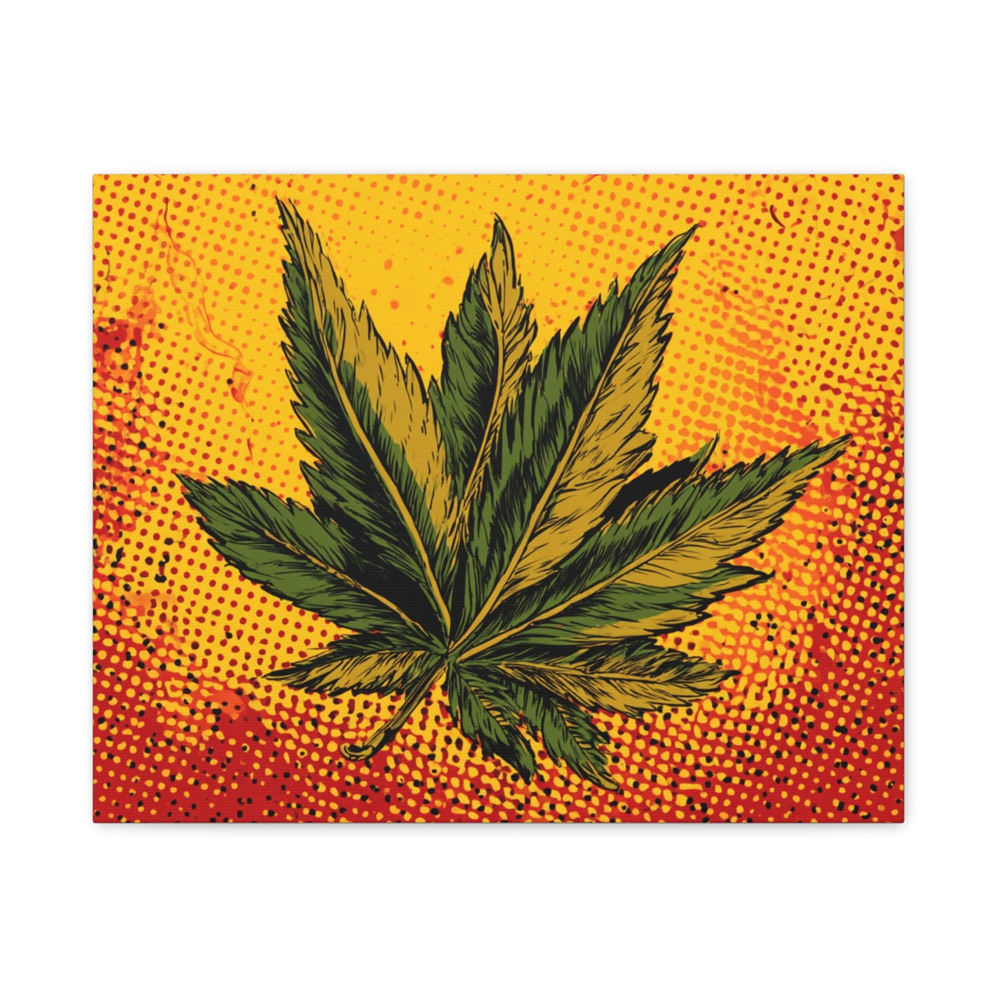 Canvas Print Pop Art Marijuana Leaf
