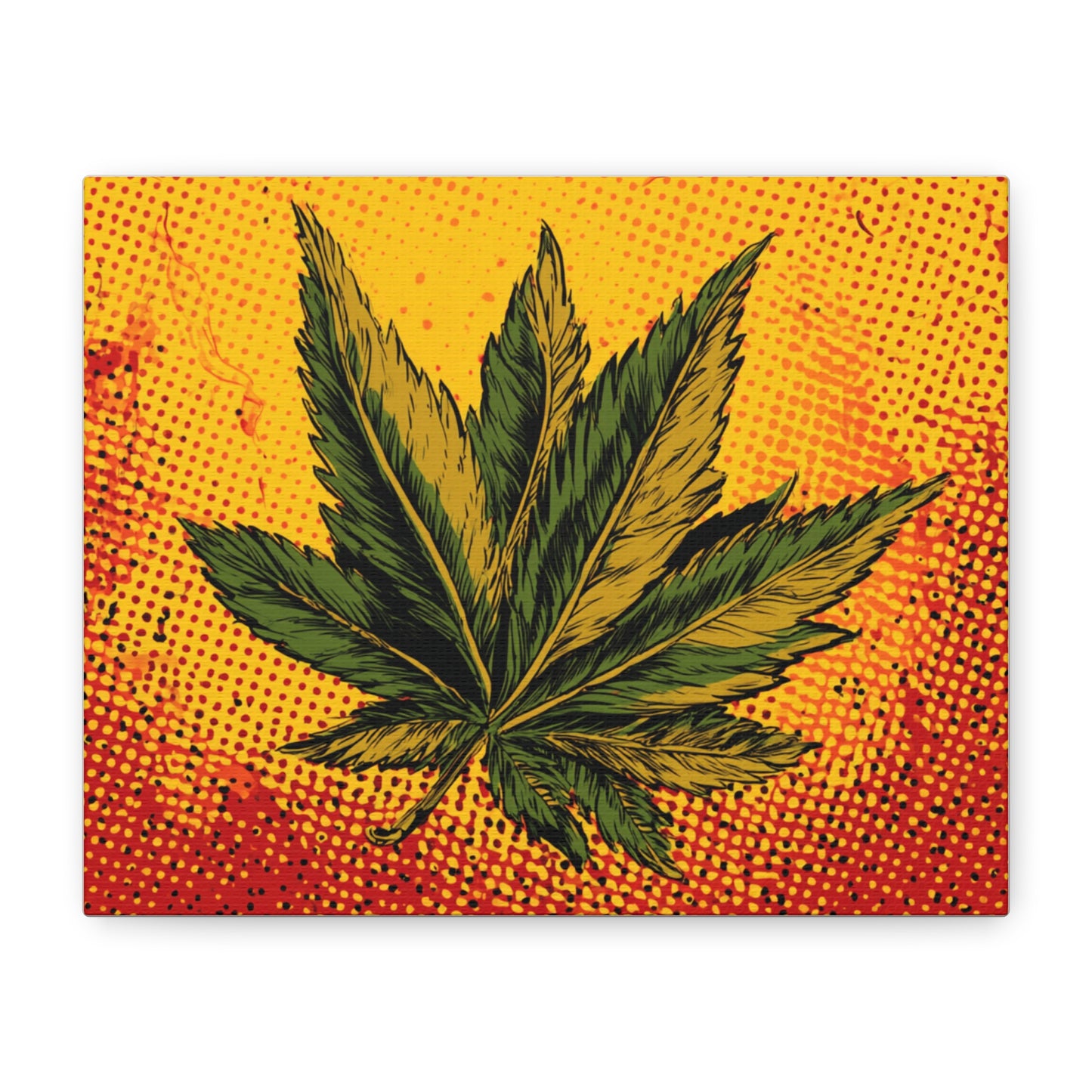 Canvas Print Pop Art Marijuana Leaf