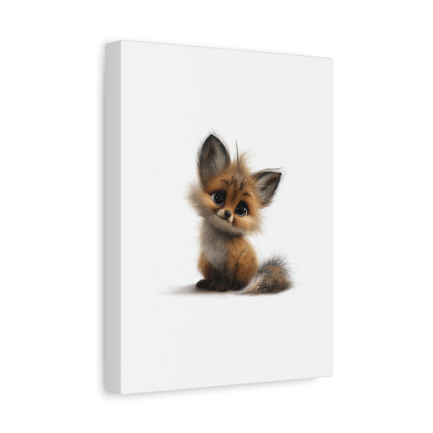Adorable Fox Canvas Art Print, Cute Nursery Wall Decor, Baby Shower Gift, Animal Lover Home Decor, Kids Room Decoration