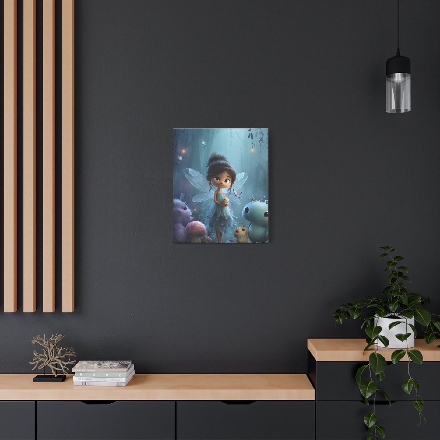 Whimsical Fairy Canvas Art Print, Enchanted Decor for Kids' Rooms, Fantasy Wall Art, Magical Gift for Birthdays, Nursery Decoration