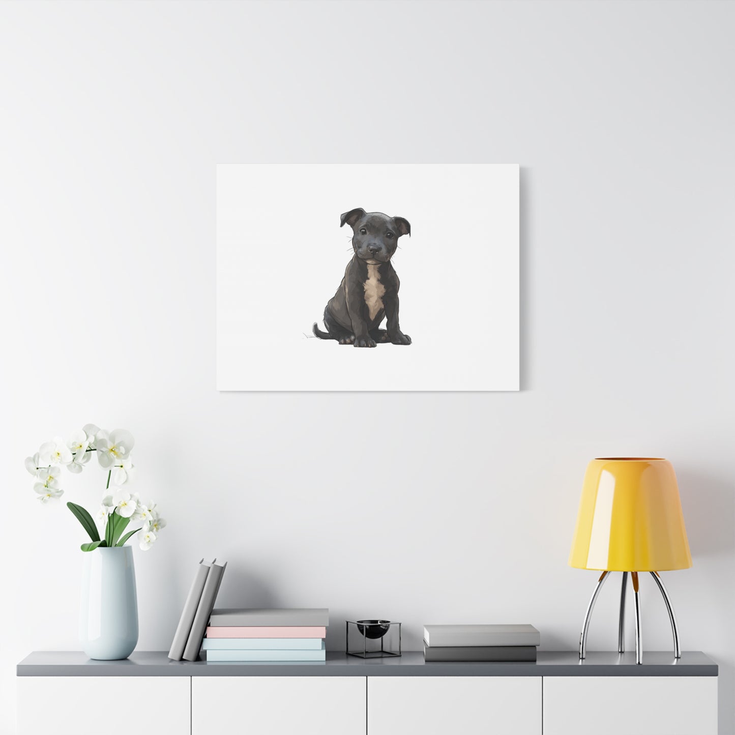Dog Portrait Canvas Wall Art, Pet Lover Gift, Home Decor, Puppy Artwork, Animal Lover Canvas, Pet Memorial