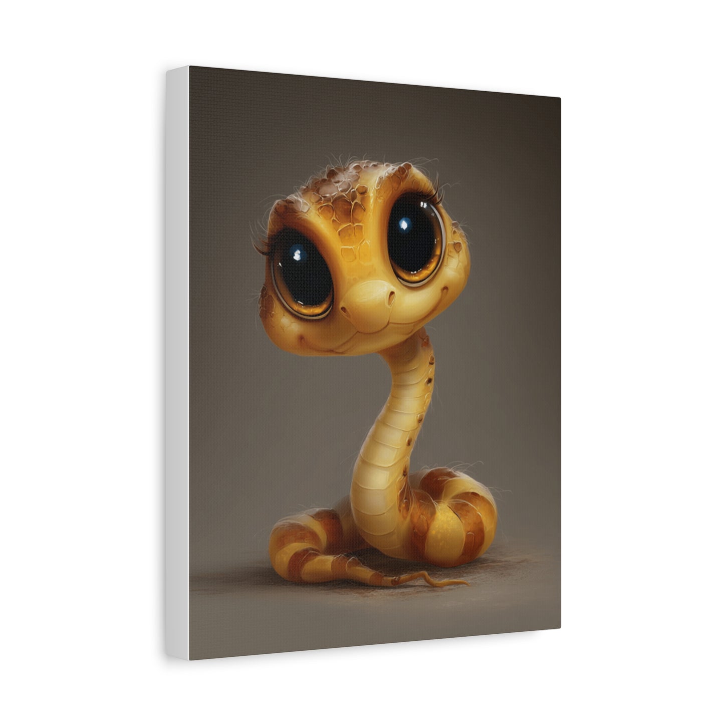 Whimsical Snake Canvas Art, Cute Animal Decor, Kids Room Wall Art, Gift for Animal Lovers, Unique Home Decoration
