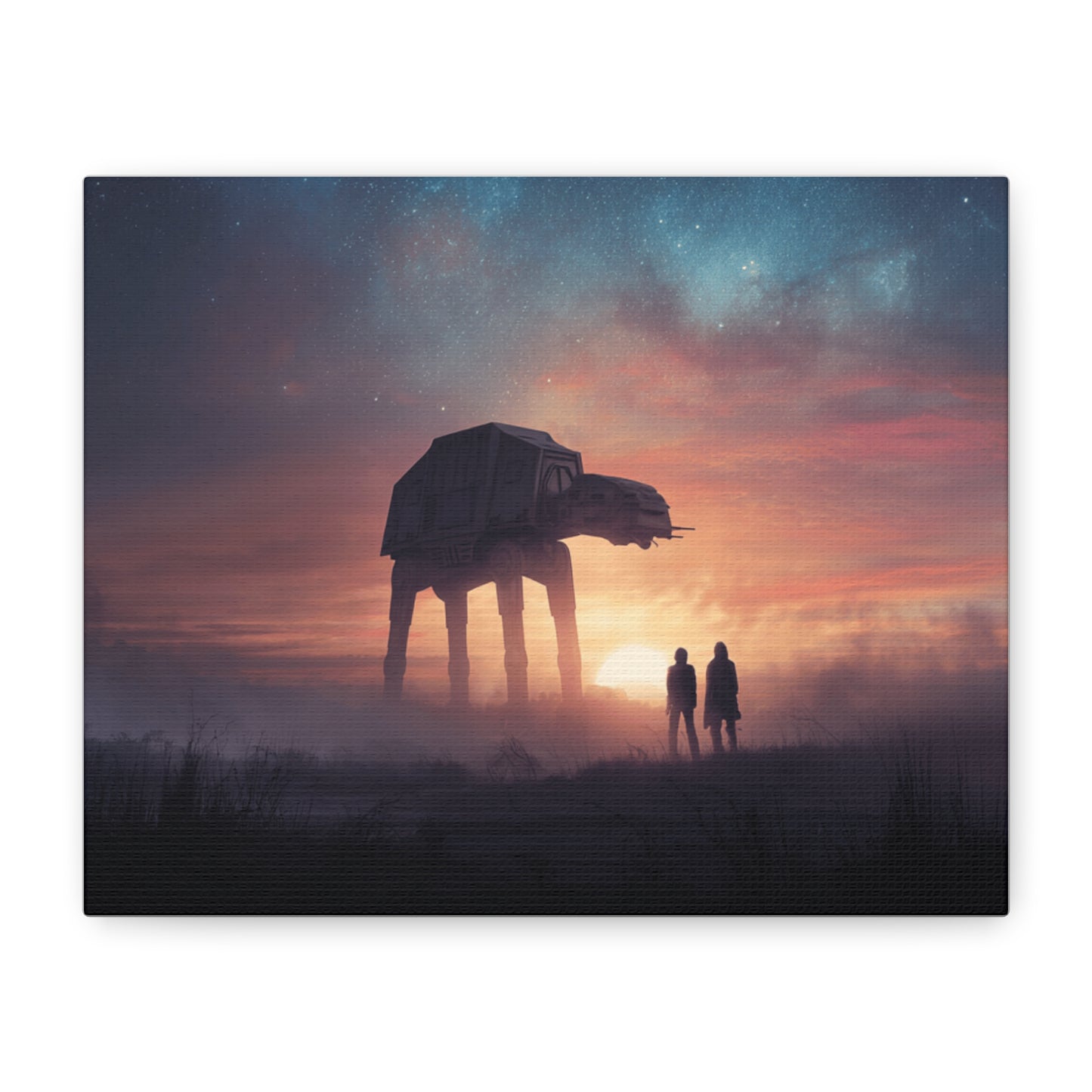 Star Wars Inspired Matte Canvas Art, Sci-Fi Wall Art, Modern Home Decor, Movie Lover Gift, Galactic Artwork