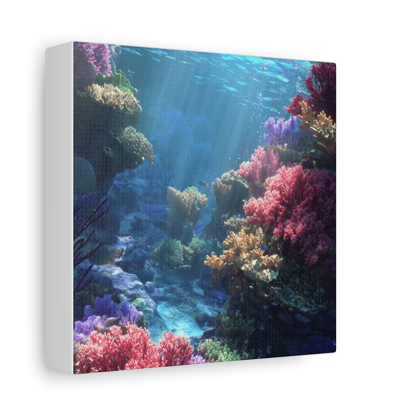 Vibrant Coral Reef Canvas Art, Underwater Decor, Ocean Wall Art, Beach House Decor, Gift for Ocean Lovers