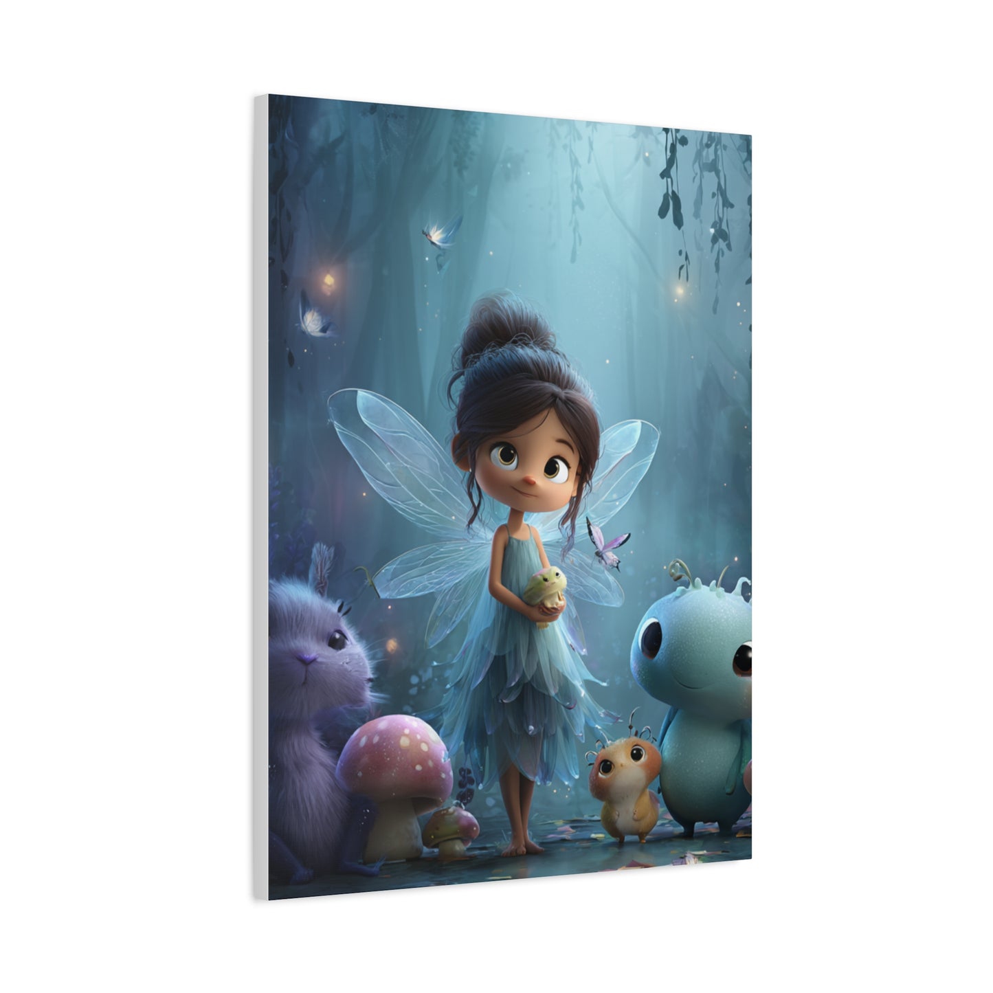Whimsical Fairy Canvas Art Print, Enchanted Decor for Kids' Rooms, Fantasy Wall Art, Magical Gift for Birthdays, Nursery Decoration