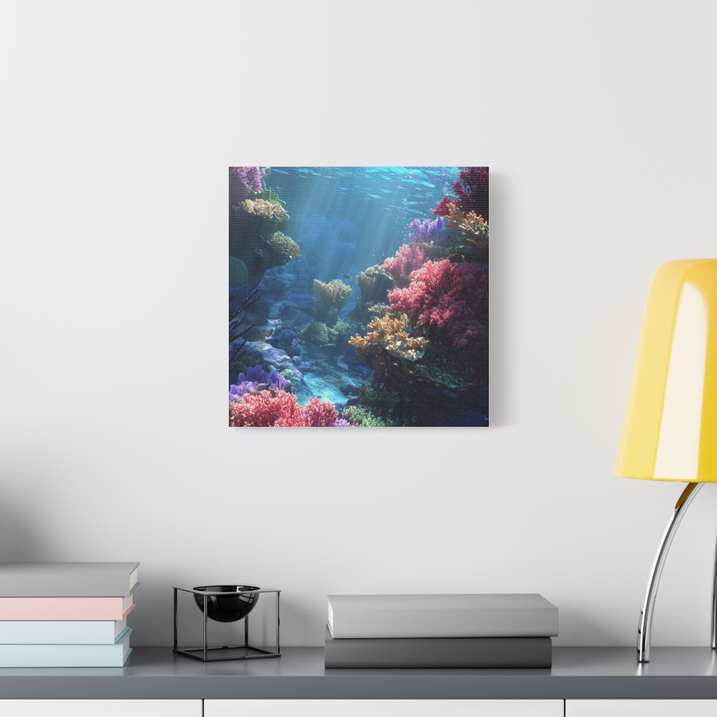 Vibrant Coral Reef Canvas Art, Underwater Decor, Ocean Wall Art, Beach House Decor, Gift for Ocean Lovers
