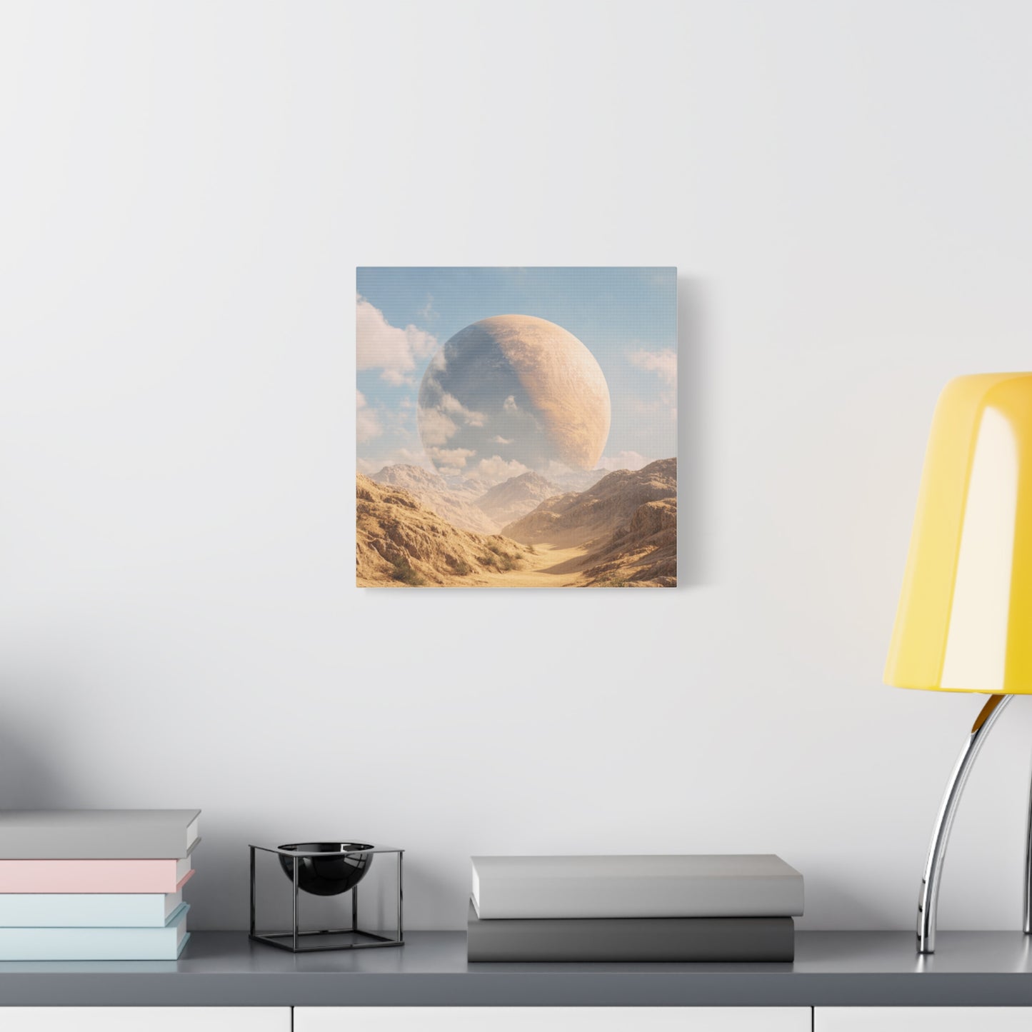Stretched Canvas Wall Art - Dreamy Planet Landscape, Home Decor, Gallery Wall, Gift for Space Lovers, Nature Theme